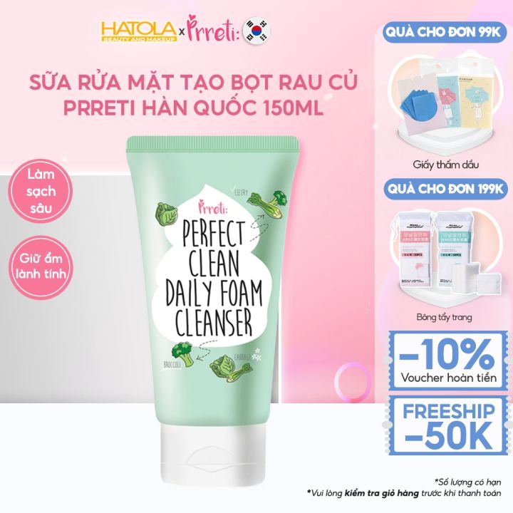 Sữa rửa mặt tạo bọt Prreti Perfect