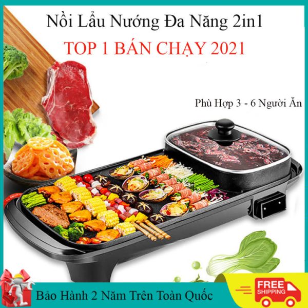 Bếp Lẩu Nướng Đa Năng 2 In