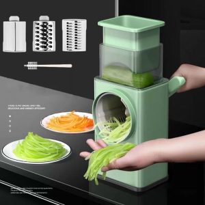 Máy Thái Lát Rau Củ - Thái Lát Bào Cắt Củ Quả Đa Năng Kèm 6 Lưỡi Dao Cắt